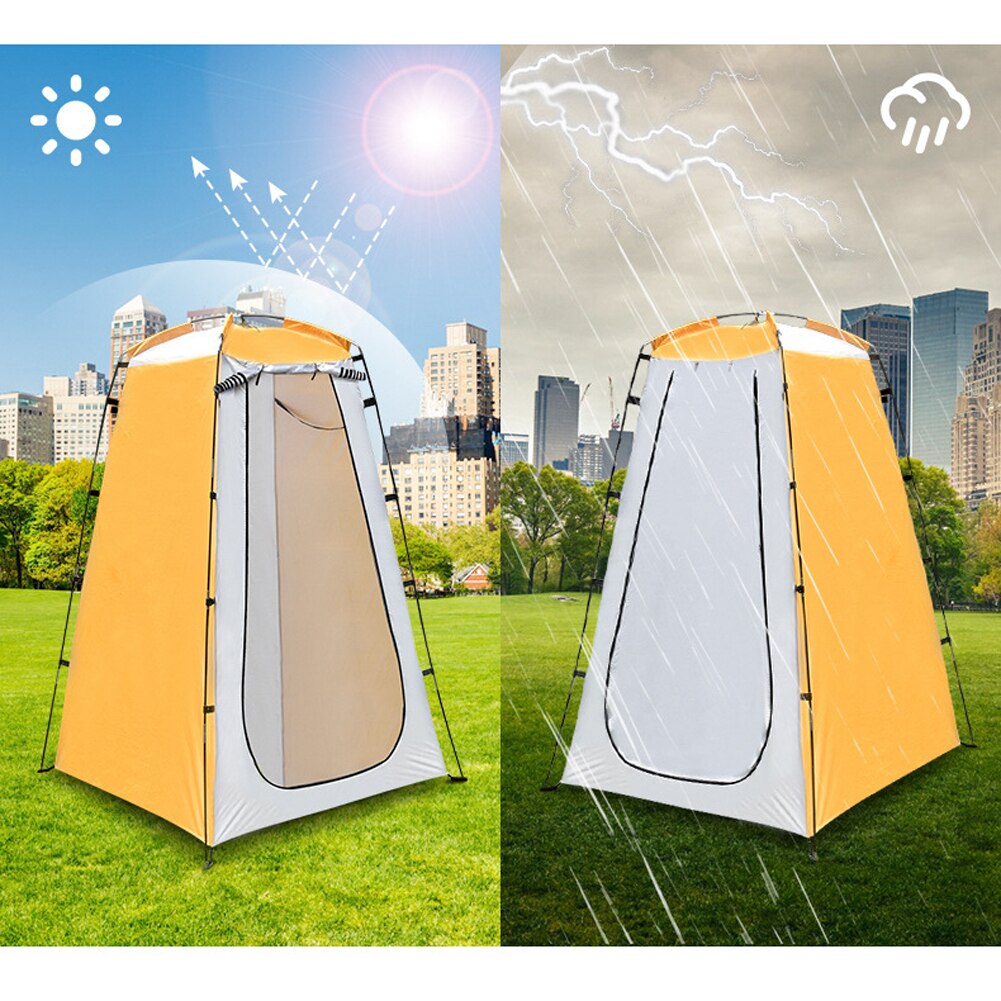 Cheap Goat Tents Outdoor Camping Tent Portable Shower Bath Tents Changing Fitting Room Rainproof Shelter Beach Mountain Toilet   